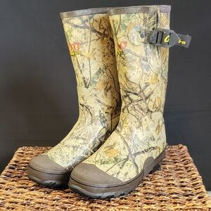 CABELAS Steel Shank 400 Thinsulate Ultra Camo Waterproof Tall Boots Youth US 5M